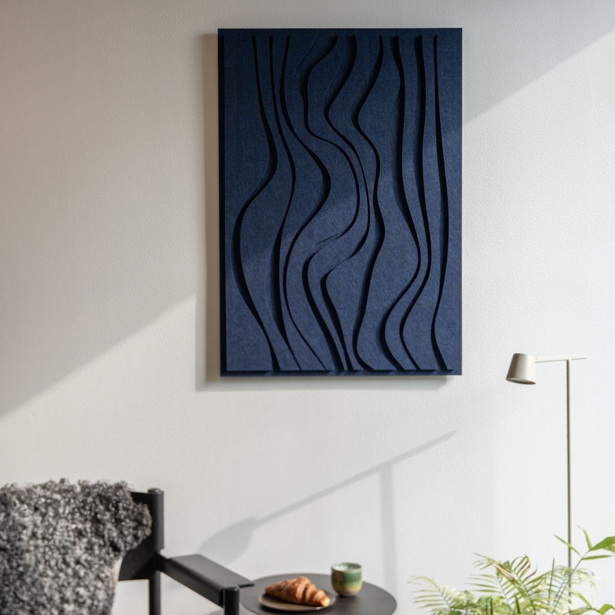 Optimize Living Room Acoustics with Arturel's Wave Tile Long Acoustic art Panel